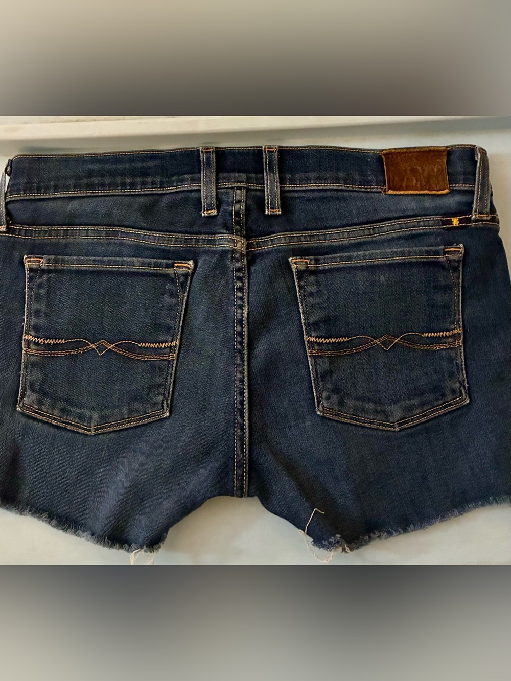 LUCKY  BRAND Dark Blue Distressed Cutoff Jean Shorts🌺 - Picture 5 of 5